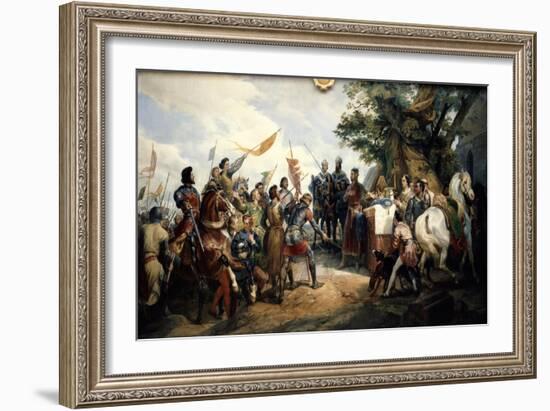 Battle of Bouvines, July 1214-Horace Vernet-Framed Giclee Print