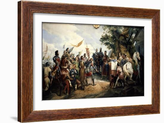 Battle of Bouvines, July 1214-Horace Vernet-Framed Giclee Print