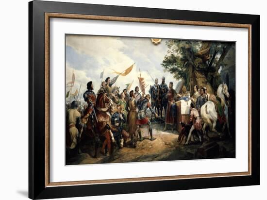 Battle of Bouvines, July 1214-Horace Vernet-Framed Giclee Print