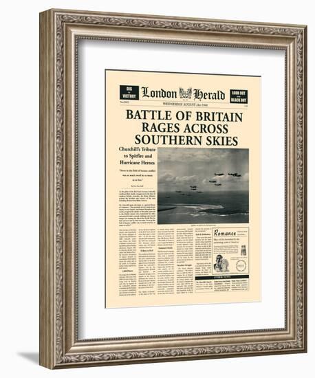 Battle of Britain Rages-The Vintage Collection-Framed Art Print