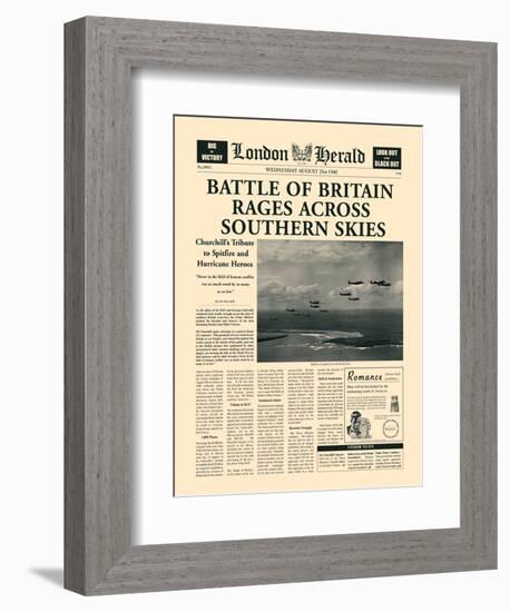 Battle of Britain Rages-The Vintage Collection-Framed Art Print