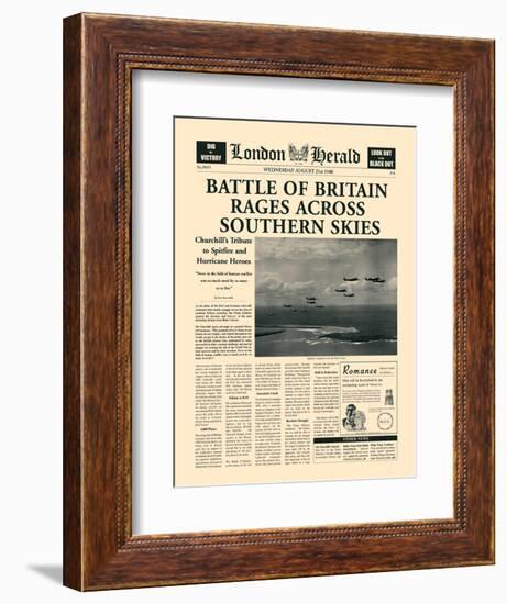 Battle of Britain Rages-The Vintage Collection-Framed Art Print