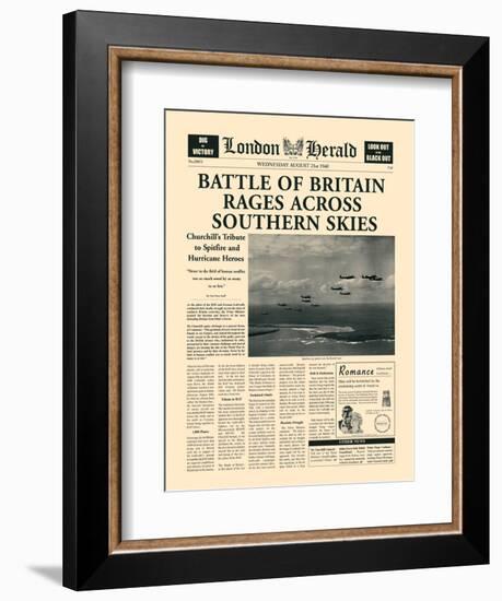 Battle of Britain Rages-The Vintage Collection-Framed Art Print