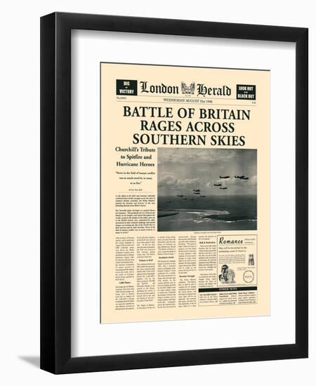 Battle of Britain Rages-The Vintage Collection-Framed Art Print