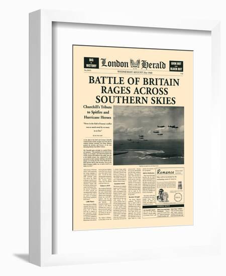 Battle of Britain Rages-The Vintage Collection-Framed Art Print