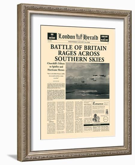 Battle of Britain Rages-The Vintage Collection-Framed Art Print