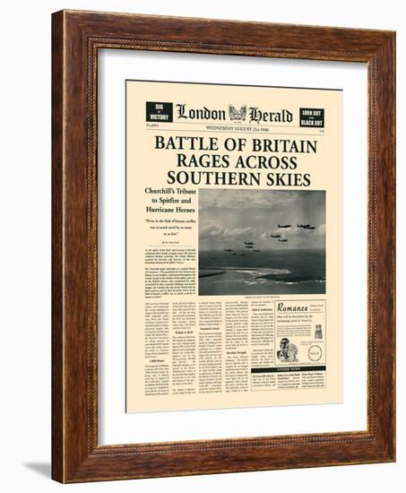 Battle of Britain Rages-The Vintage Collection-Framed Art Print