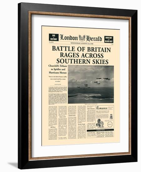 Battle of Britain Rages-The Vintage Collection-Framed Art Print