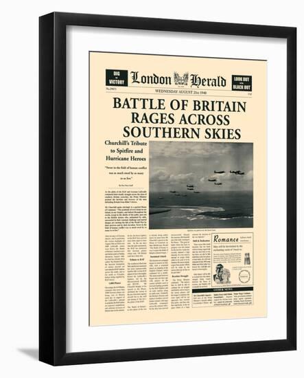 Battle of Britain Rages-The Vintage Collection-Framed Art Print