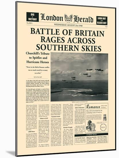 Battle of Britain Rages-The Vintage Collection-Mounted Art Print