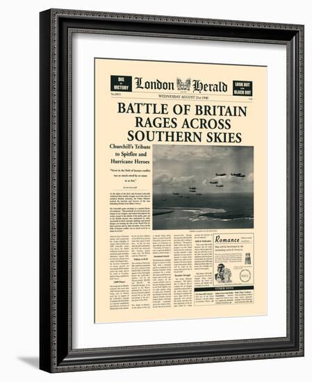 Battle of Britain Rages-The Vintage Collection-Framed Art Print