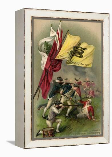 Battle of Bunker Hill with Gadsden Flag, 1899-null-Framed Premier Image Canvas