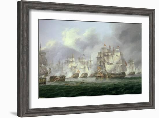 Battle of Cape St. Vincent, 14th February 1797: the British Defeat the Spanish-Thomas Luny-Framed Giclee Print