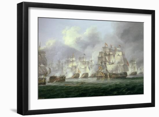 Battle of Cape St. Vincent, 14th February 1797: the British Defeat the Spanish-Thomas Luny-Framed Giclee Print