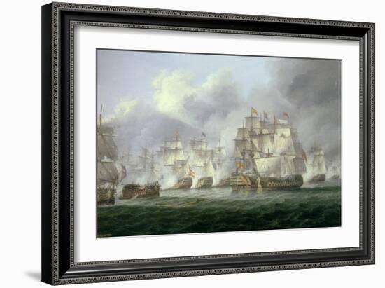 Battle of Cape St. Vincent, 14th February 1797: the British Defeat the Spanish-Thomas Luny-Framed Giclee Print