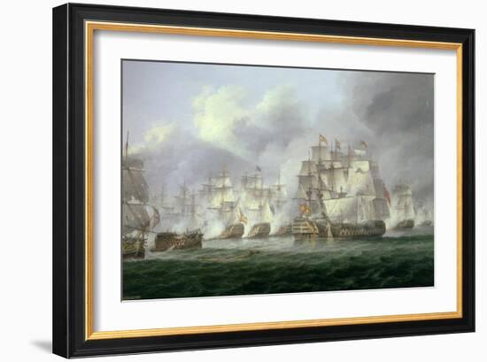 Battle of Cape St. Vincent, 14th February 1797: the British Defeat the Spanish-Thomas Luny-Framed Giclee Print