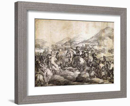 Battle of Chacabuco, February 1817, Which Decreed Victory of Jose De San Martin over Spanish-Thomas Collier-Framed Giclee Print