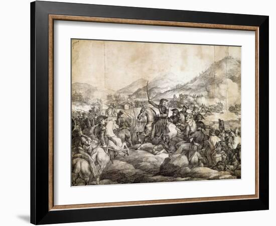 Battle of Chacabuco, February 1817, Which Decreed Victory of Jose De San Martin over Spanish-Thomas Collier-Framed Giclee Print