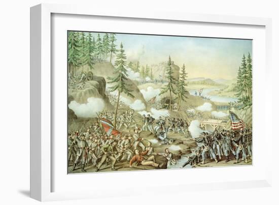 Battle of Chattanooga, 23rd November, 1863, Engraved by Kurz and Allison, 1888-null-Framed Giclee Print