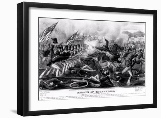 Battle of Churubusco, Fought Near the City of Mexico, 20th August 1847-null-Framed Giclee Print