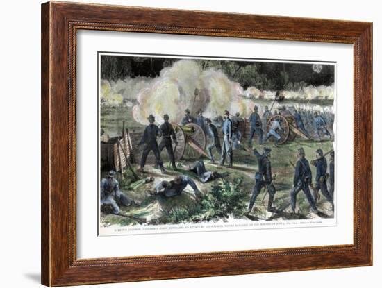 Battle of Cold Harbor, Virginia, American Civil War, 3 June 1864-Edwin Forbes-Framed Giclee Print