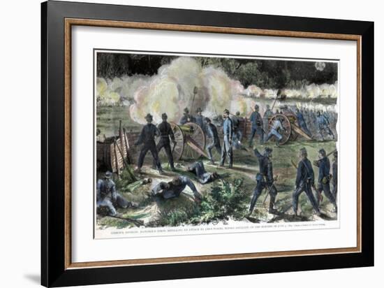 Battle of Cold Harbor, Virginia, American Civil War, 3 June 1864-Edwin Forbes-Framed Giclee Print