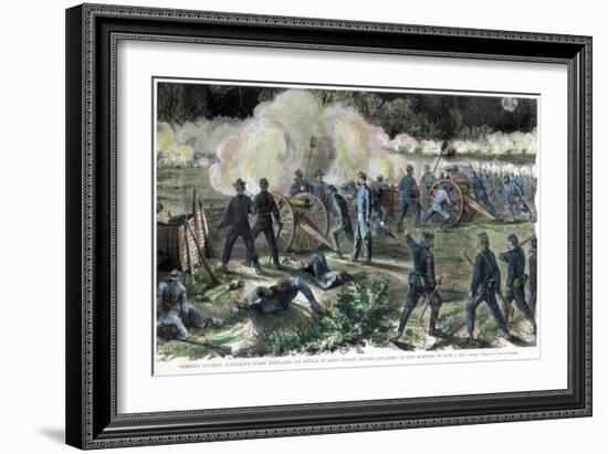 Battle of Cold Harbor, Virginia, American Civil War, 3 June 1864-Edwin Forbes-Framed Giclee Print