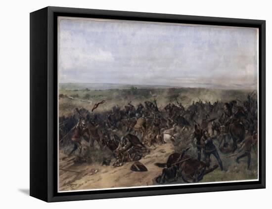Battle of Crécy, 26th August 1346-null-Framed Premier Image Canvas