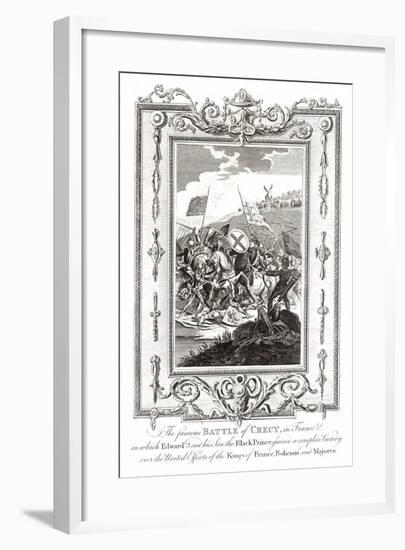 Battle of Crecy in France, 1346-null-Framed Giclee Print