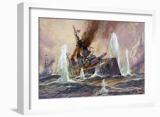 Battle of Dogger Bank-Willy Stower-Framed Art Print