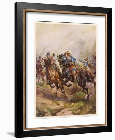 Battle of Edgehill: Prince Rupert's Charge-Harry Payne-Framed Art Print