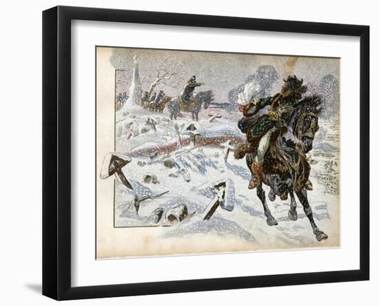 Battle of Eylau, Napoleon Orders Murat to Charge Russian Army-Jacques de Breville-Framed Art Print