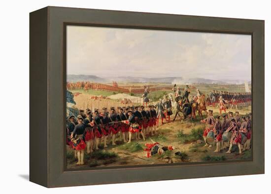 Battle of Fontenoy, 11 May 1745: The French and Allies Confronting Each Other-Felix Philippoteaux-Framed Premier Image Canvas