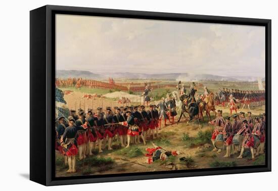 Battle of Fontenoy, 11 May 1745: The French and Allies Confronting Each Other-Felix Philippoteaux-Framed Premier Image Canvas