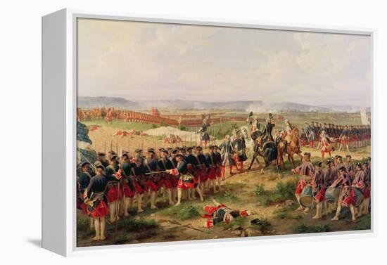 Battle of Fontenoy, 11 May 1745: The French and Allies Confronting Each Other-Felix Philippoteaux-Framed Premier Image Canvas