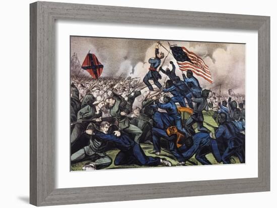 Battle of Fort Wagner, 1863-Currier & Ives-Framed Giclee Print