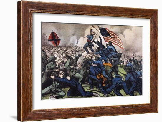 Battle of Fort Wagner, 1863-Currier & Ives-Framed Giclee Print