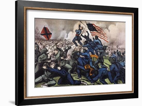 Battle of Fort Wagner, 1863-Currier & Ives-Framed Giclee Print