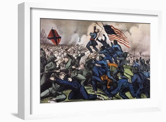 Battle of Fort Wagner, 1863-Currier & Ives-Framed Giclee Print