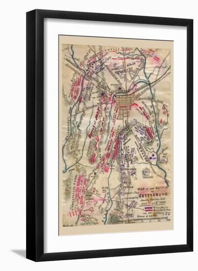 Battle of Gettysburg No.3-null-Framed Art Print