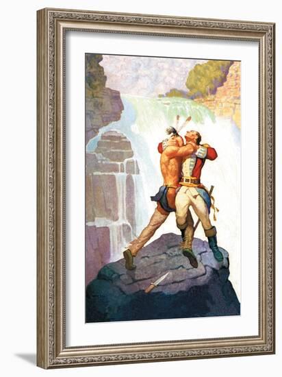 Battle of Glen Falls-Newell Convers Wyeth-Framed Art Print