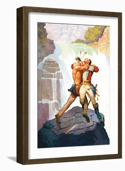 Battle of Glen Falls-Newell Convers Wyeth-Framed Art Print