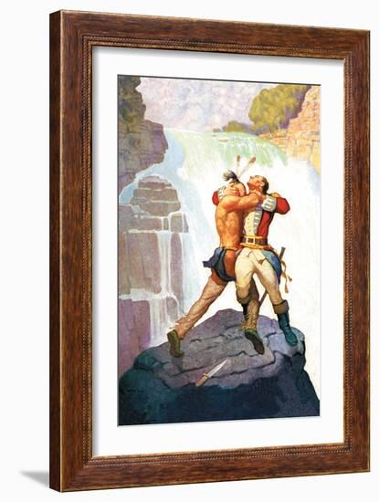 Battle of Glen Falls-Newell Convers Wyeth-Framed Art Print