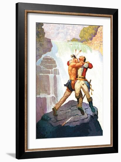 Battle of Glen Falls-Newell Convers Wyeth-Framed Art Print