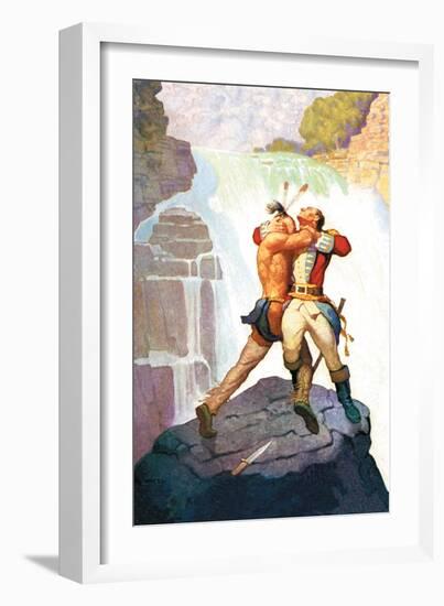 Battle of Glen Falls-Newell Convers Wyeth-Framed Art Print