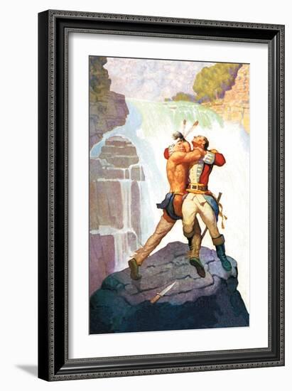 Battle of Glen Falls-Newell Convers Wyeth-Framed Art Print