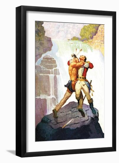 Battle of Glen Falls-Newell Convers Wyeth-Framed Art Print