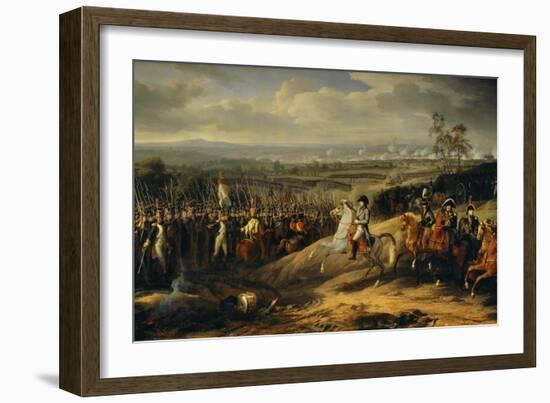 Battle of Jena, October 14Th, 1806. Napoleon before His Troops-Charles Thevenin-Framed Art Print