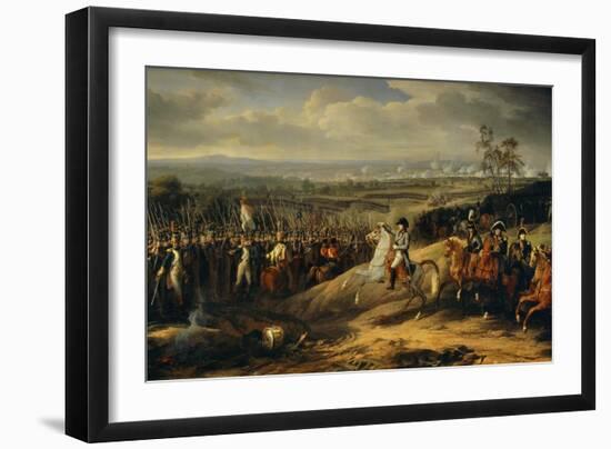 Battle of Jena, October 14Th, 1806. Napoleon before His Troops-Charles Thevenin-Framed Art Print