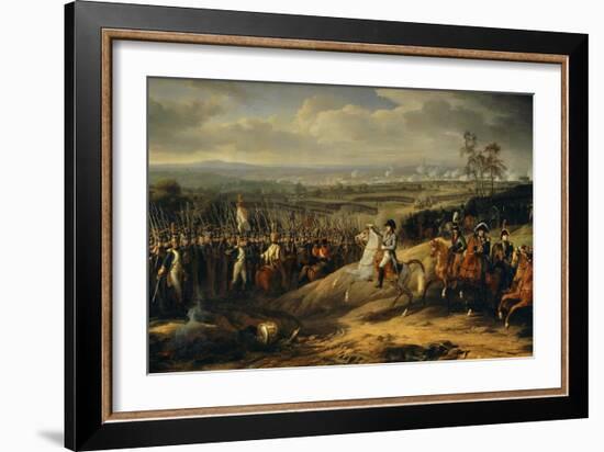 Battle of Jena, October 14Th, 1806. Napoleon before His Troops-Charles Thevenin-Framed Art Print